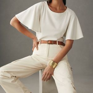 Anthropologie blouse Maeve flutter sleeve